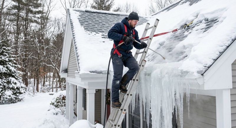 Roof Ice Dam Removal in Olympia, WA
