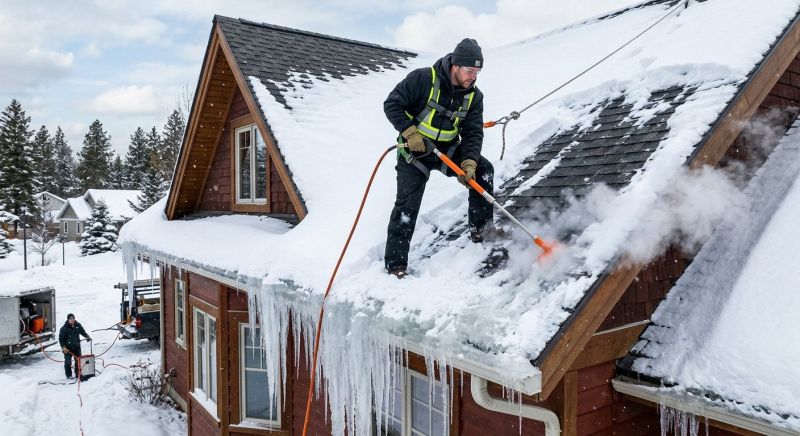 Roof Ice Dam Removal in Oklahoma City, OK